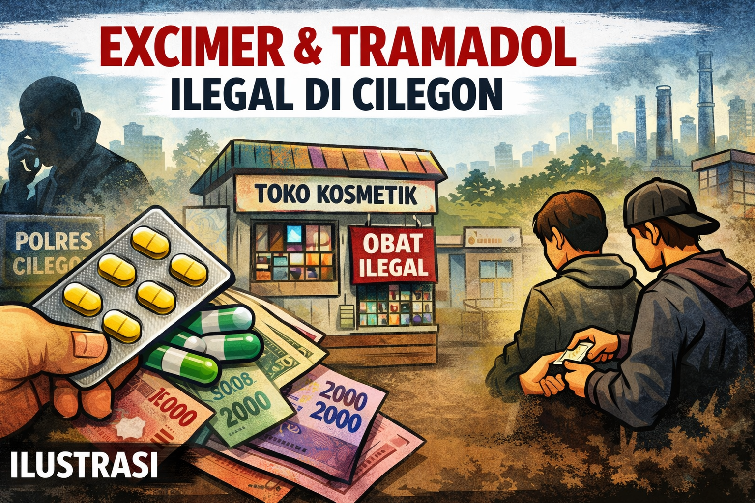 Diduga Bebas Beredar, Penjualan Excimer dan Tramadol di Cilegon Kian Meresahkan