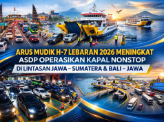 Arus Mudik H-7 Lebaran 2026 Meningkat, ASDP Operasikan Kapal Nonstop di Lintasan Jawa–Sumatera dan Bali–Jawa