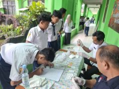 BNK Bekasi Lakukan Sosialisasi dan Tes Urine Di SMPN 1 Cikarang Barat