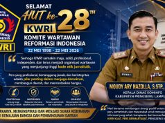 Kepala Dinas Kominfo Pringsewu Ucapkan Selamat HUT ke-28 KWRI, Dorong Pers Profesional dan Edukatif