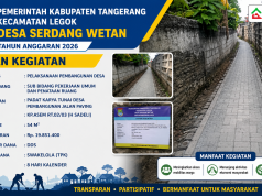 Pemdes Serdang Wetan Bangun Jalan Lingkungan Lewat PKTD, Warga Kampung Asem Rasakan Manfaatnya