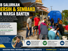 AMDBB Salurkan Air Bersih dan Sembako untuk Warga Banten