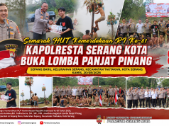 Kapolresta Serang Kota buka Lomba Panjat Pinang Semarak HUT Kemerdekaan RI ke-81